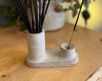 Concrete incense holder / handmade /home decor / fragrance