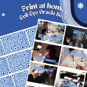 Version imprimable : Deck Oracle Evil Eye (50 cartes) / Fichier PDF