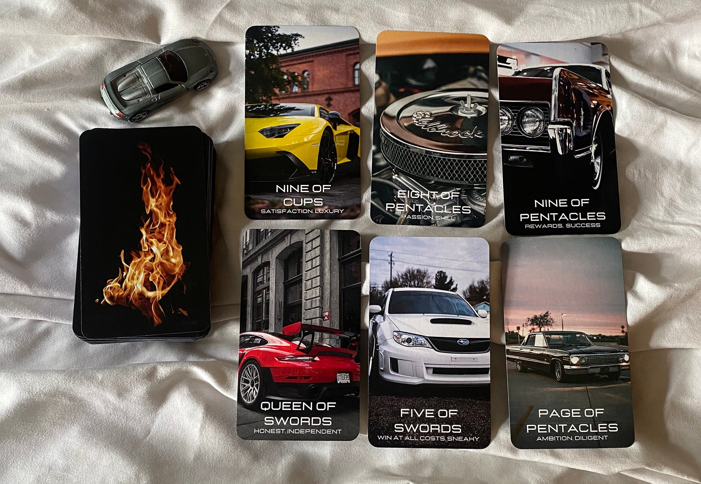 Ignition Tarot Deck 78 Cards/ Car Tarot Deck/ Classic Car/ Sports Cars