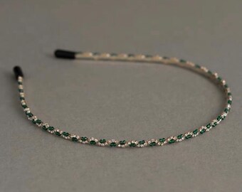 Jade Color Crystal in Knoten Design in Champagne / Pale Gold Farbe Dünnes Stirnband für Frau, Party