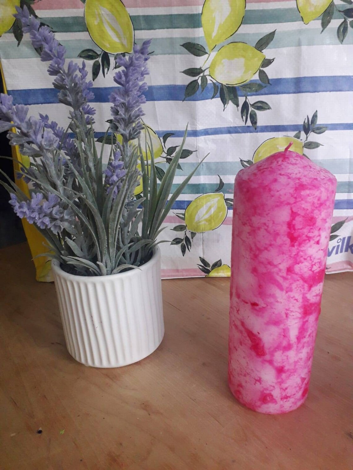 Handmade Tie Dye Pillar Candles Etsy