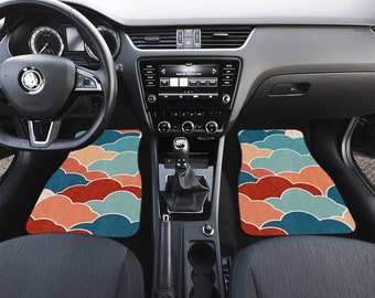 Vintage Cloud 70s Car Floor Mats, Hippie Car Mat, Car Accessories Gift, Stoner Gift, Retro Car Accessories, Interior Car Decor, Vintage Car