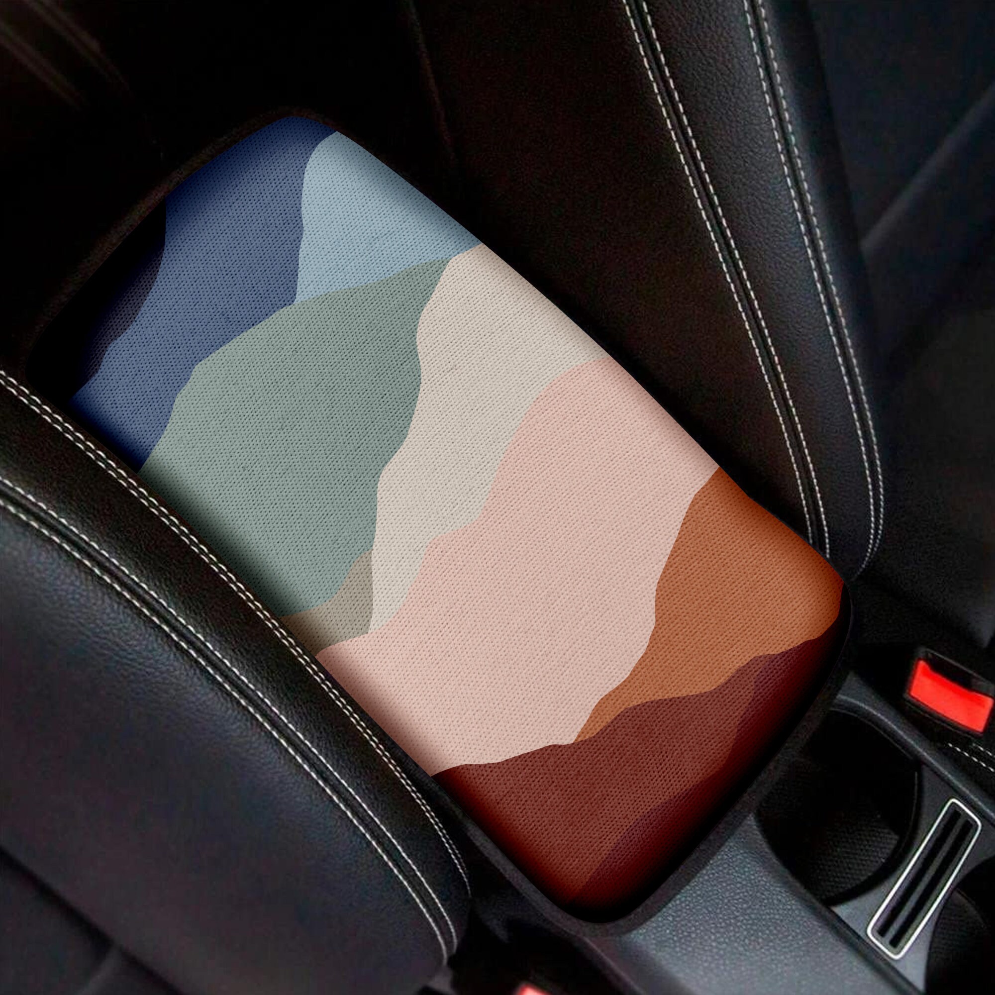 Vintage Retro Wave 70s Center Console Cover Boho Car Center Etsy