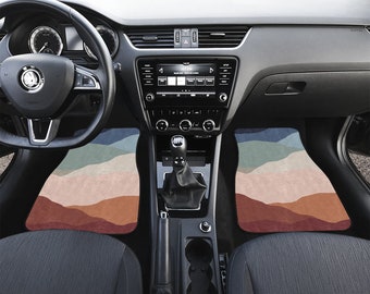 Abstract Colorful Car Floor Mats, Hippie Car Mat, Car Accessories Gift, Stoner Gift, Retro Car Accessories, Interior Car Decor,Vintage Car