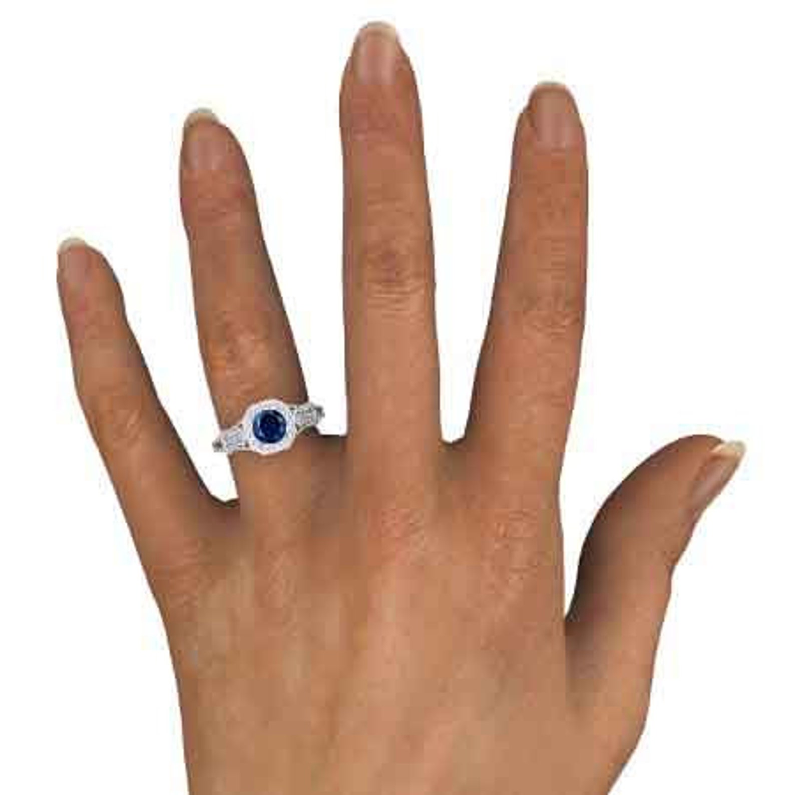 womens lab created blue sapphire sterling silver cocktail ring womens lab created blue sapphire sterling silver cocktail ring
