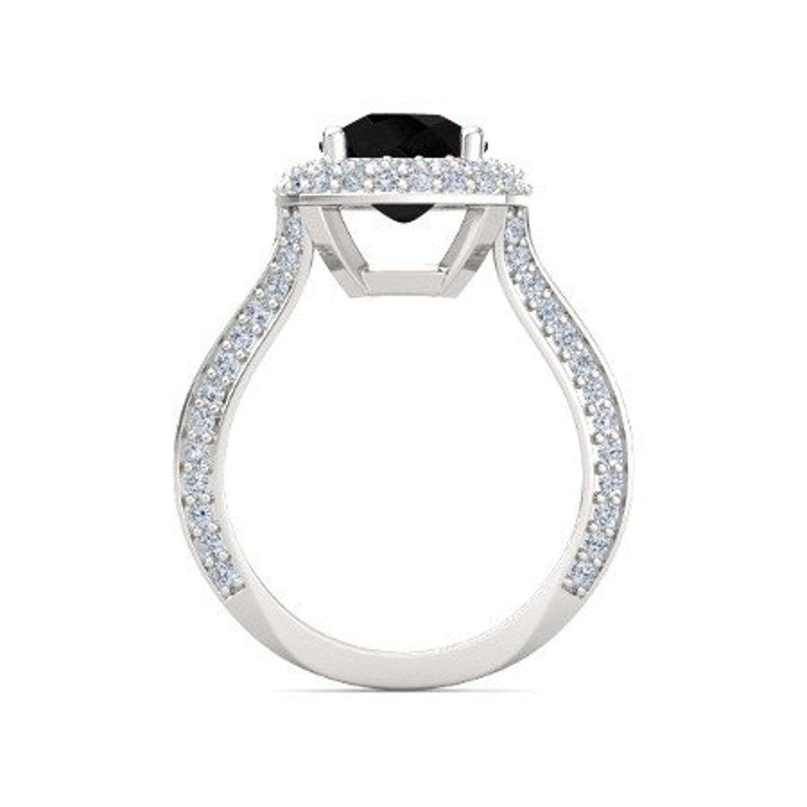 Antique Black Onyx Engagement Ring Women Onyx Wedding Ring