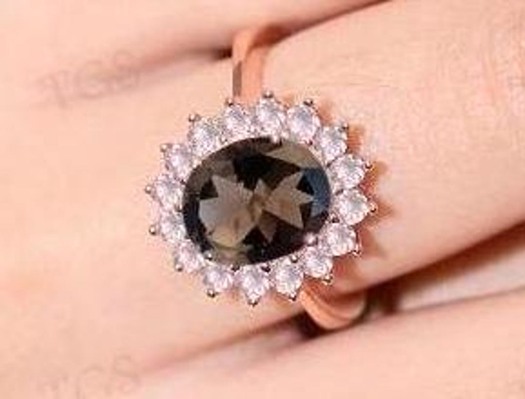 354 Smoky Quartz Dress Ring