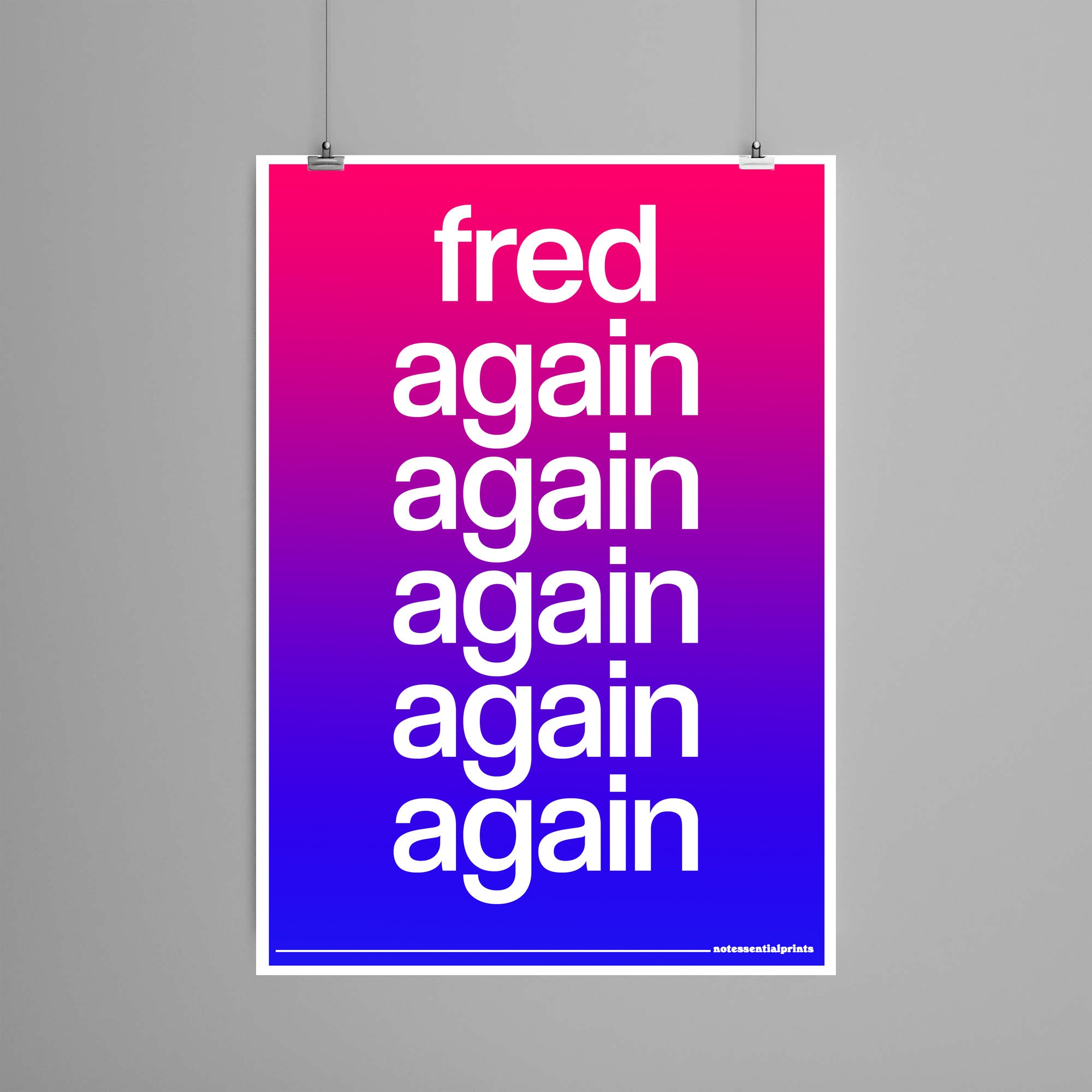 Fred Again- Text Print - Etsy