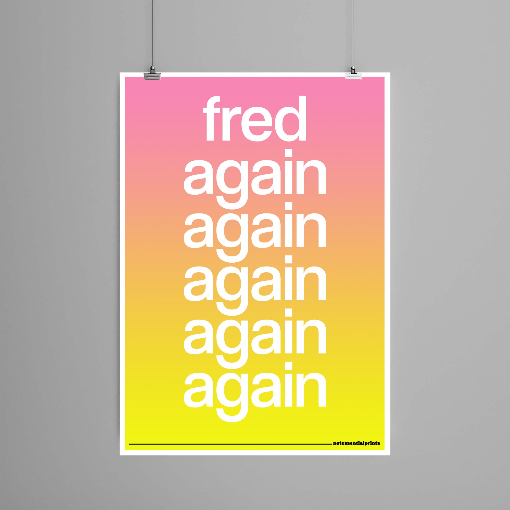 Fred Again- Text Print - Etsy