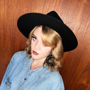 Black Wool Panama Hat