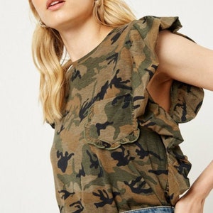 Ruffle Camo Tank image 1