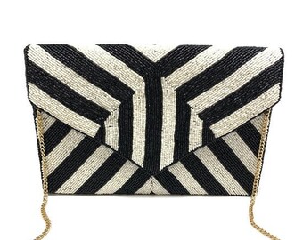 black white clutch