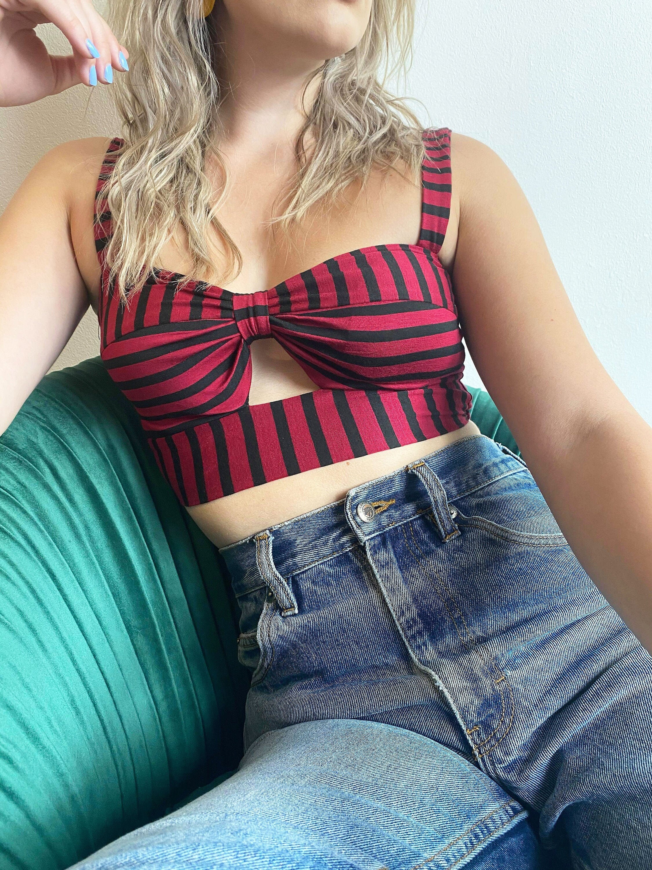 Top Bralette Cropped Listrado