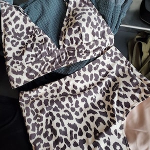 Leopard Bikini with High Waisted Bottoms
