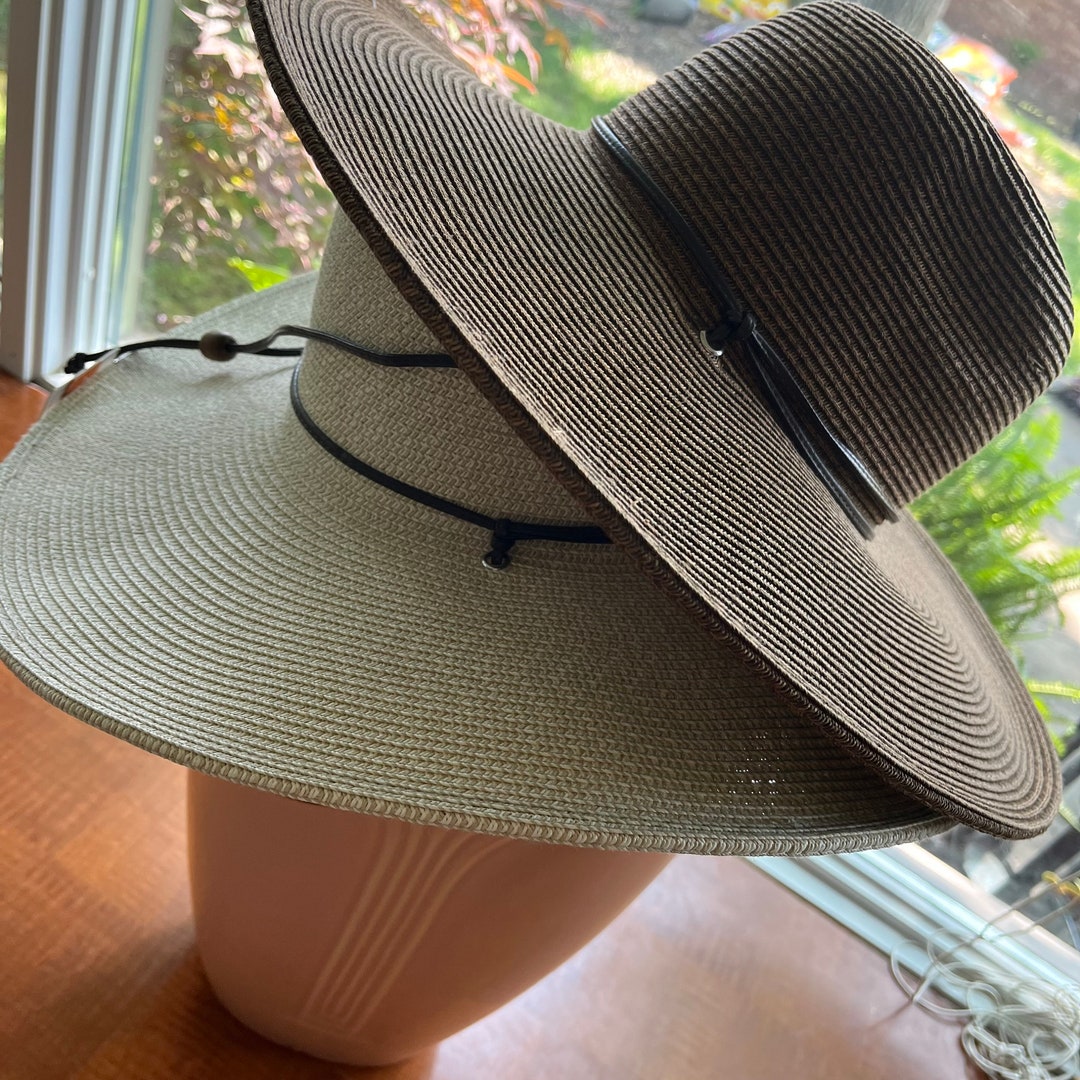 Wide Brim Sun Hat With Chin Cord - Etsy
