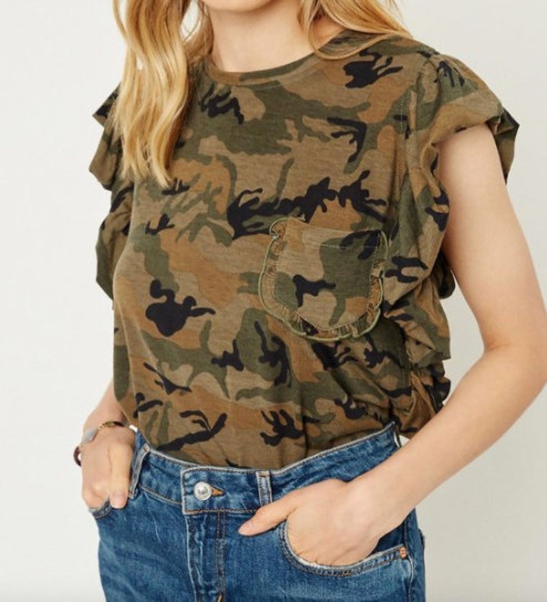 Ruffle Camo Tank image 2