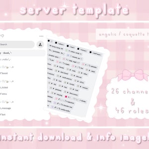 angelic / coquette discord server template