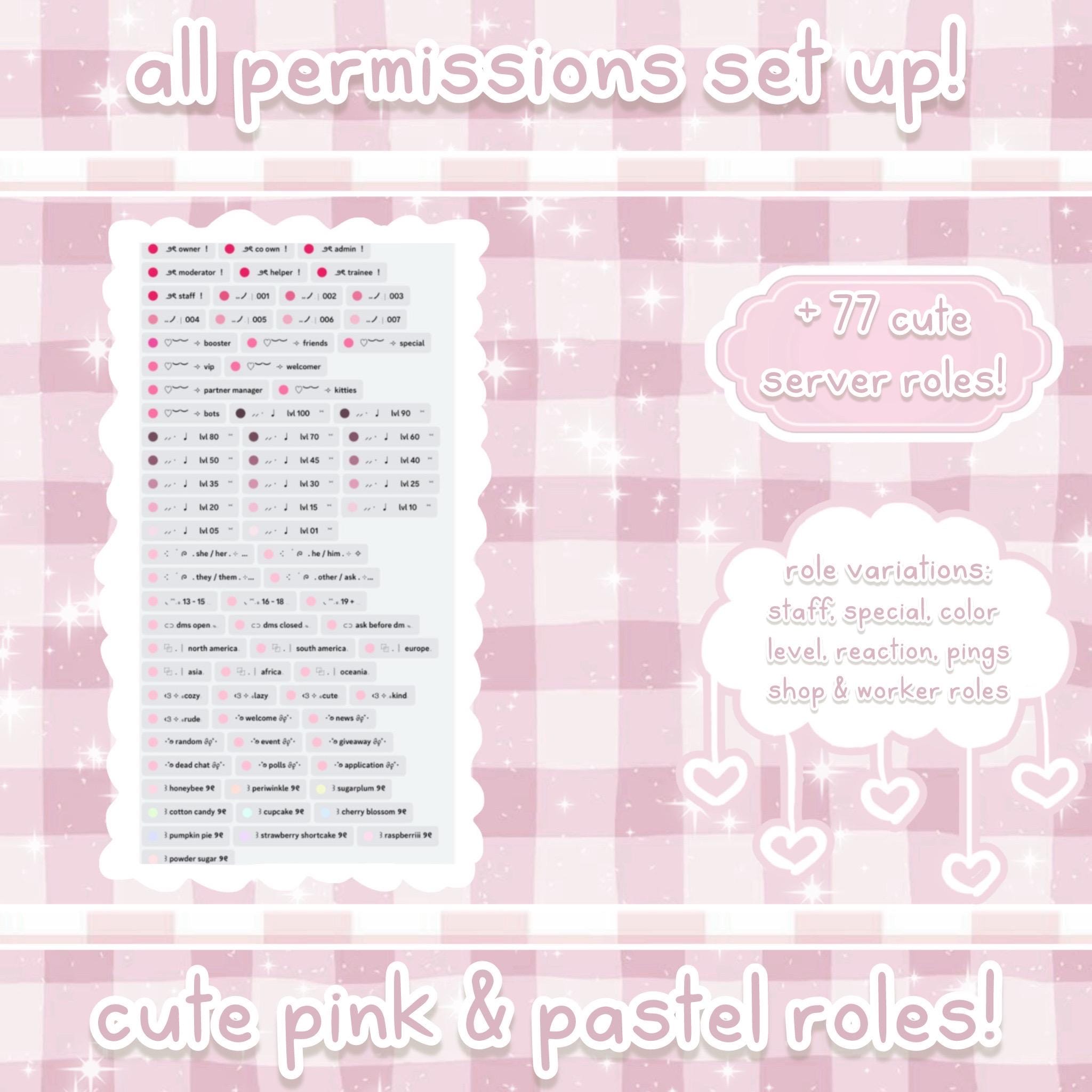 Pink Cute Kawaii Discord Server Template - Etsy