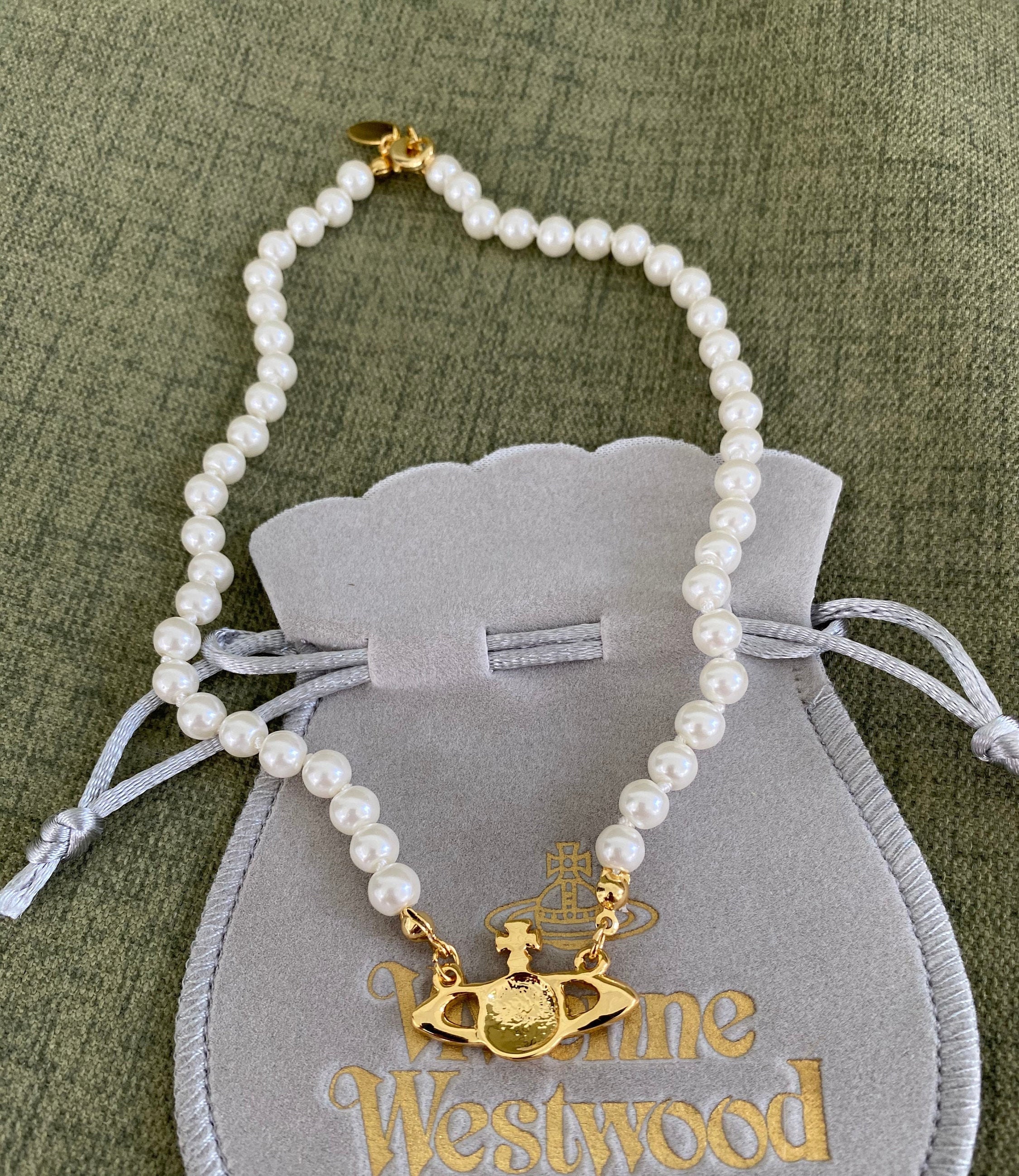 Vivienne Westwood Pearl Orb Necklace Gold Choker - Etsy