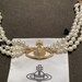 Vivienne Westwood 3 String Pearl Orb Choker Necklace Gold