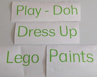 Toy Box Organisation Vinyl Stickers