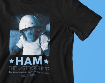 Ham The Astro Chimp | Science & Astronomy Shirt for Space Lovers | Science Shirt, Space Shirt, Nerdy Shirt, Astronomy Gift, Space Gift.