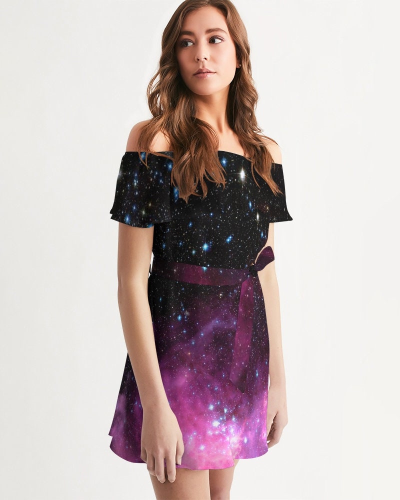 【dress a dress】Galaxy フープピアス　美品　レア Nebula Star Dress, Galaxy Print Space Dress, Galaxy Dress