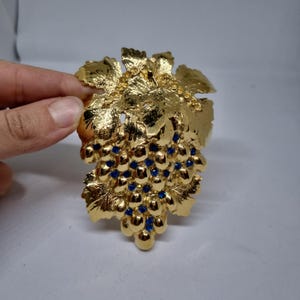 Vintage grapes traditional buckle belt buckle waist belt from the 80s-Handmade from Berlin gold