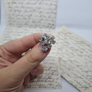 Art Deco Vintage Brooch Antique 50s Rhinestone Glitter