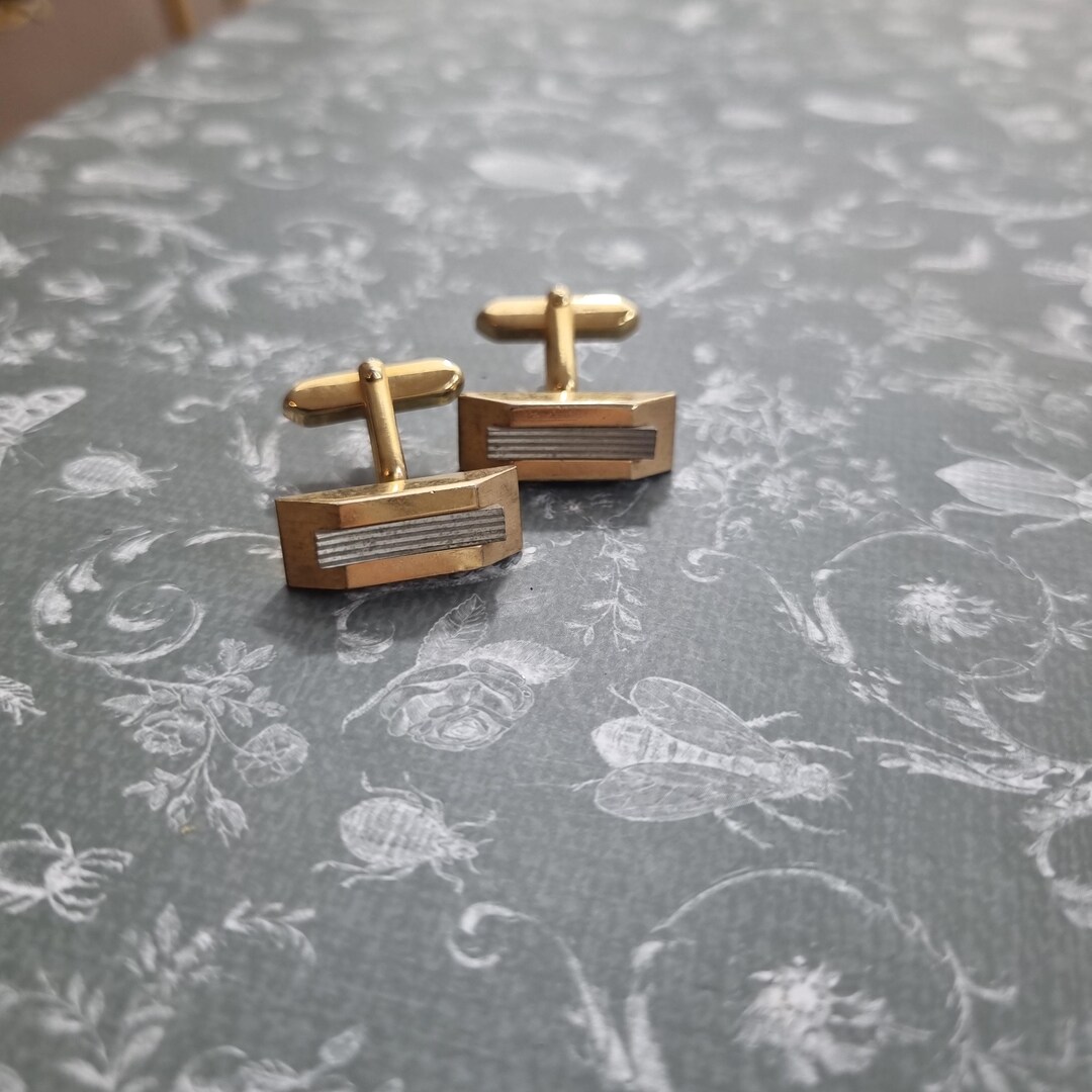 Old Cufflinks From W.germany Gold Chains Vintage Gift - Etsy