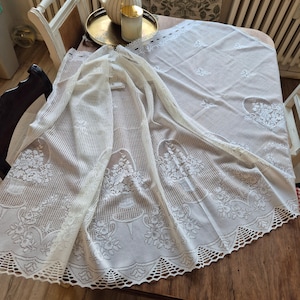 1x Rideau de fenêtre vintage 88x 180 cm pour tringle une fenêtre polyester
