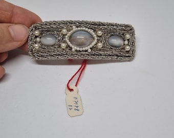 Épingle à Cravate Vintage Serpent Perle Or - Bijou Ancien 1896 État Très Bon