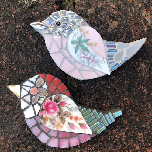 Vintage China Bird Mosaic Kit Etsy
