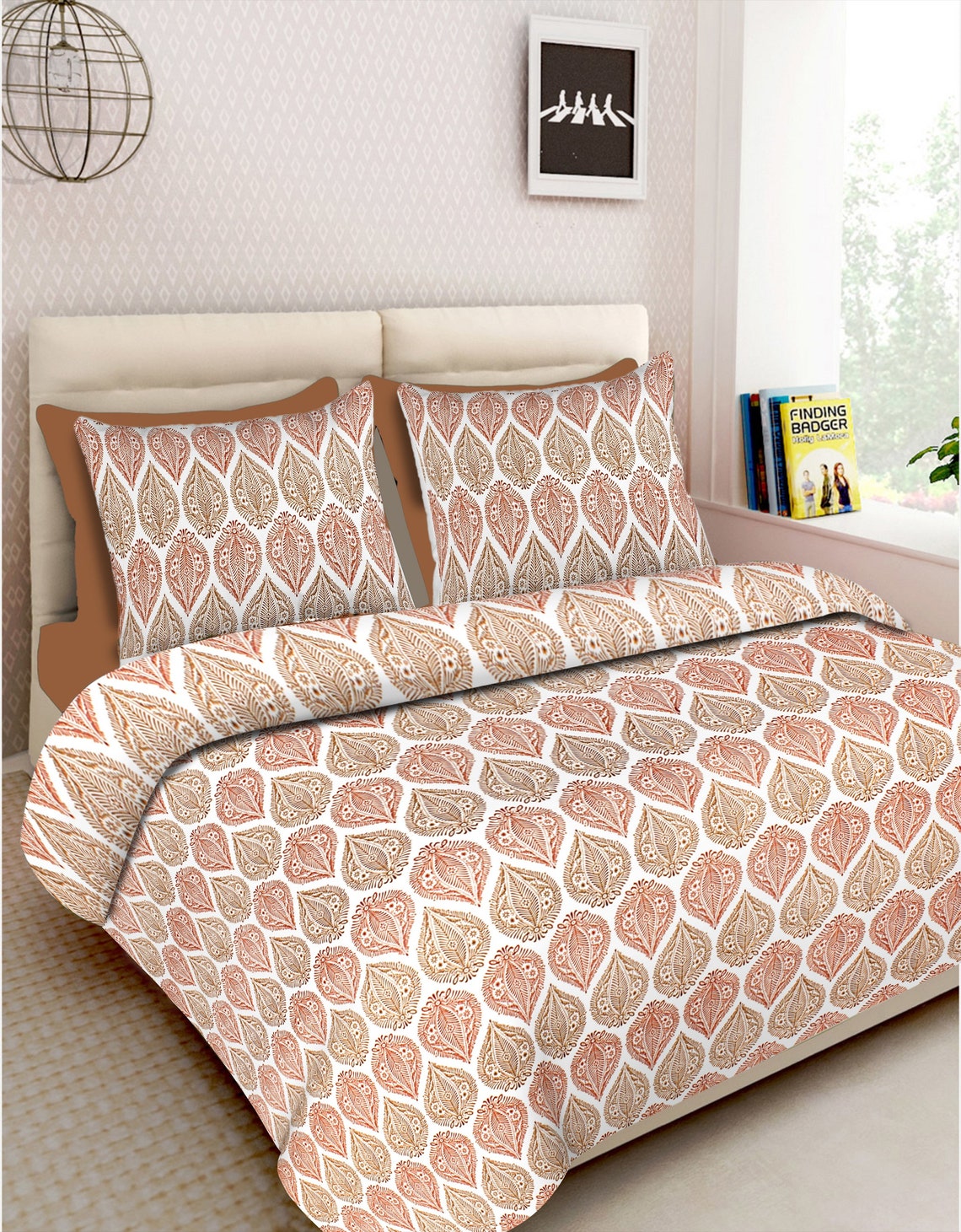 Handmade Printed Indian Bedding Set Cotton Material King Size Etsy