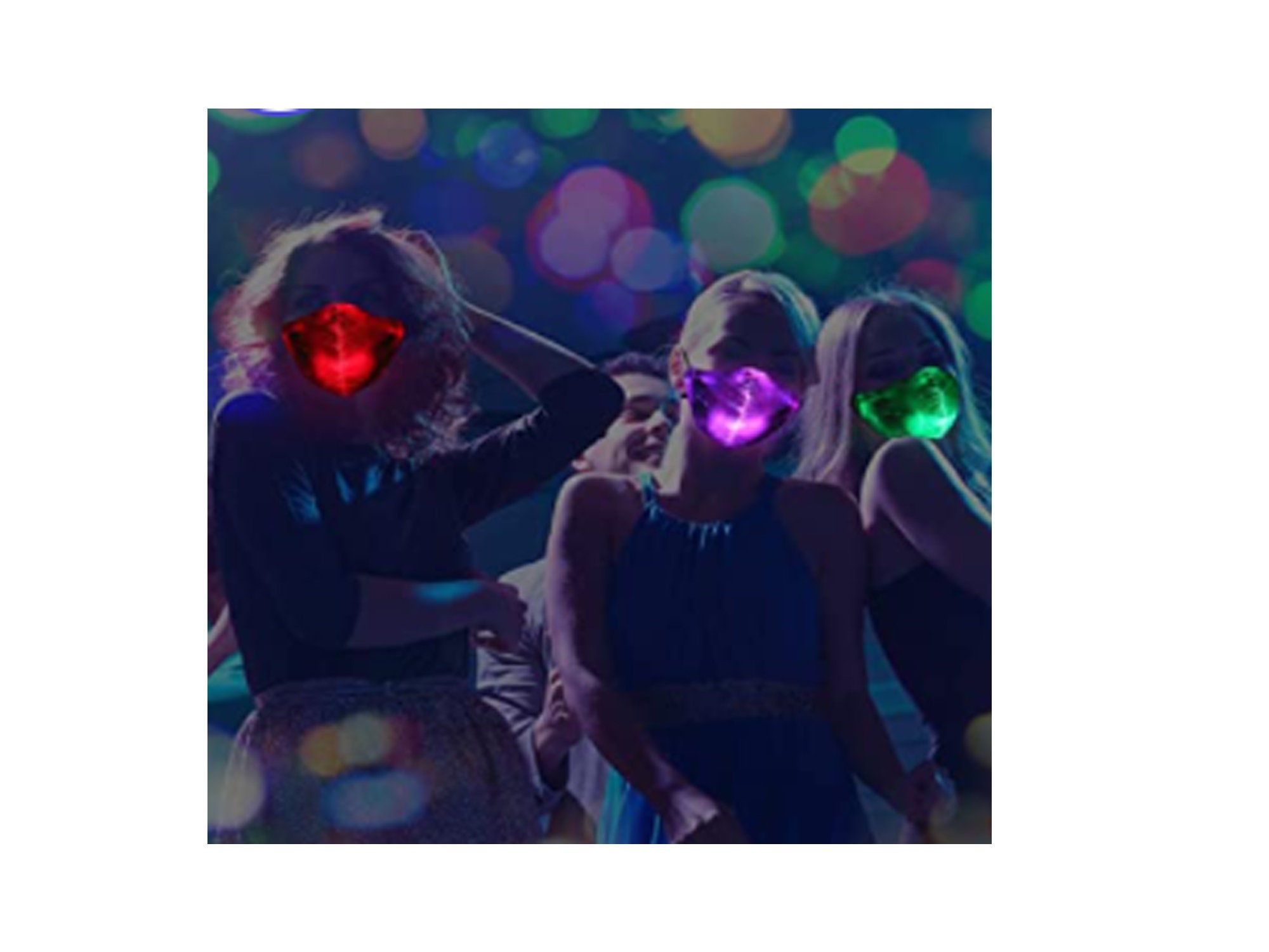 Unisex LED Illuminated Light Up Face Mask Light 7 Color Etsy