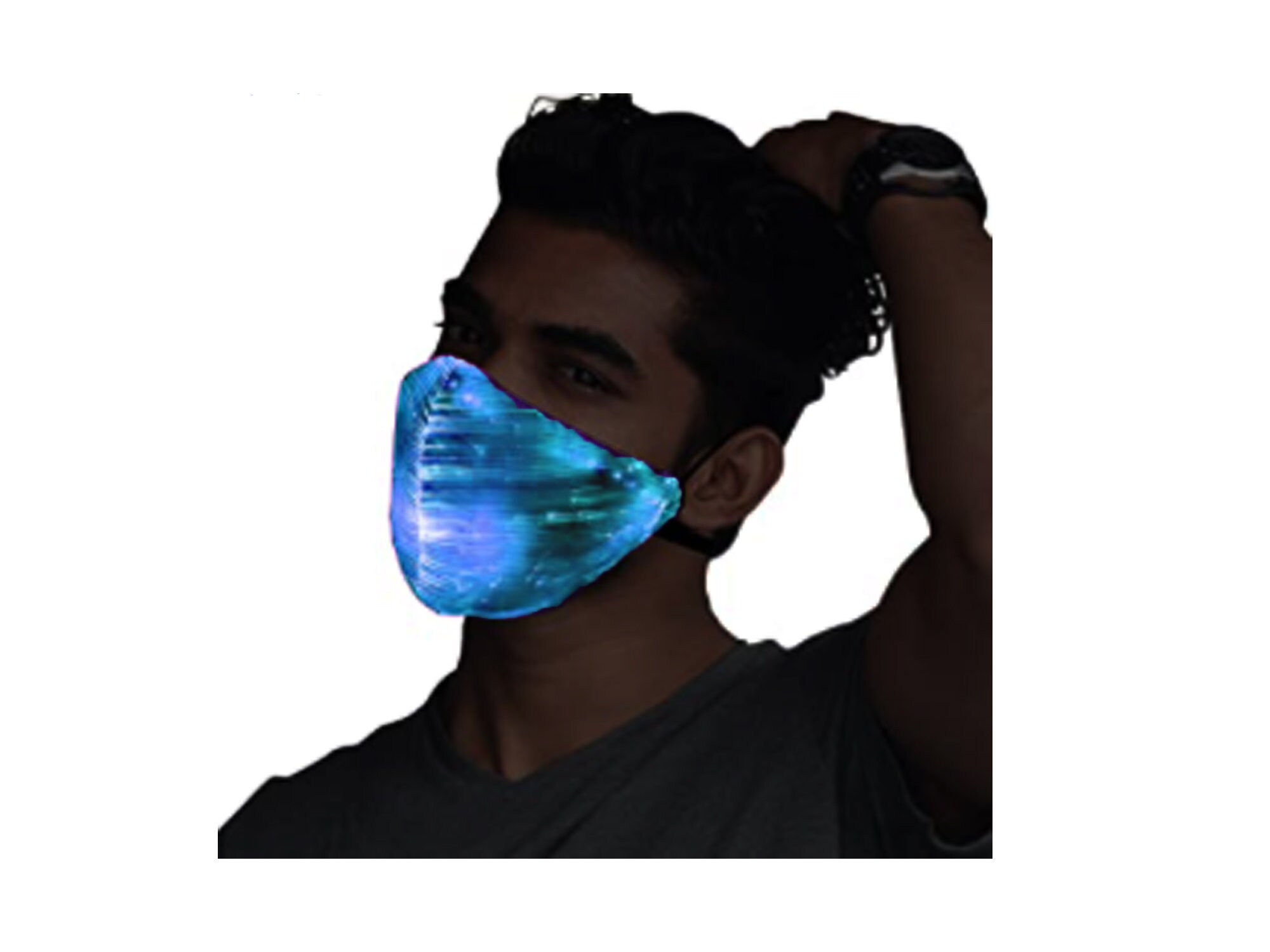 Unisex LED Illuminated Light Up Face Mask Light 7 Color Etsy