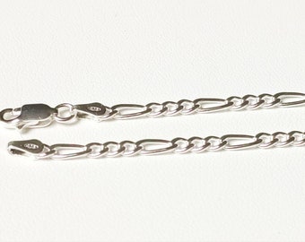 Chain in solid silver 925/1000 figaro mesh 4 mm