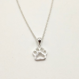 Petit pendentif en argent massif 925/1000 - patte d'animal - Avec écrin et sachet cadeau