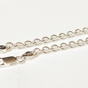 925 solid silver chain - 3.9 mm curb link