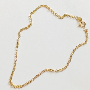 18K solid gold anklet/bracelet - 750/1000 - 18K - with box and gift bag