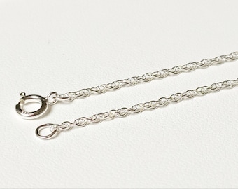 Chaîne en argent massif 925/1000 maille corde 1,5 mm