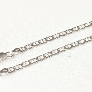 Chain in solid silver 925/1000 navy mesh 3.5 mm