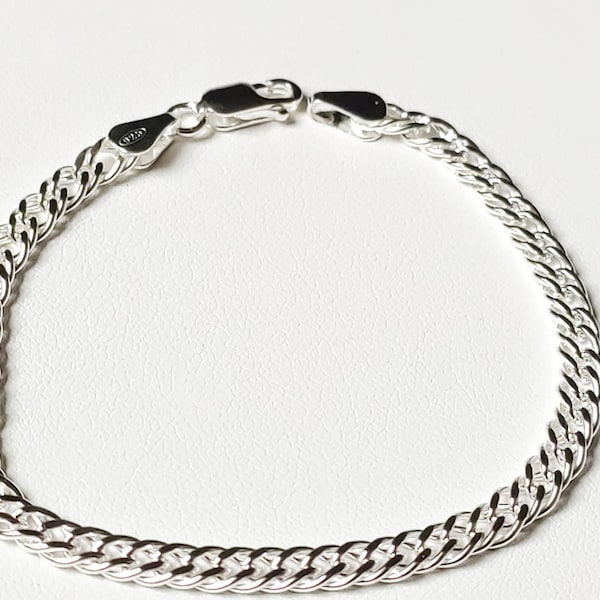 Gourmette/bracelet en argent massif 925