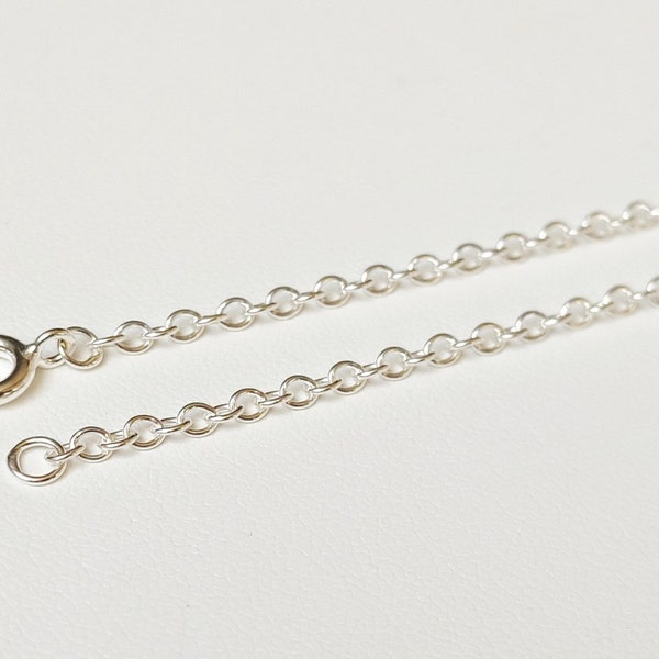 Solid 925 silver chain - 2.3 mm cable link