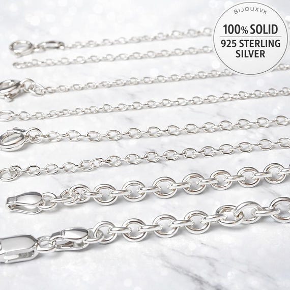 Chaîne Collier En Argent 925 Fin Et Léger - Très Bon état