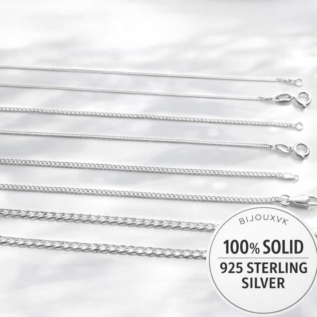 Chaîne En Argent Massif 925 Avec Trombones Rectangles - Longueur 40cm, Marque Thanina, Neuve Avec étiquettes