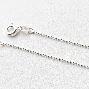 Sterling silver ball chain – 925 silver necklace for women, men, or children – Sterling silver jewelry – Gift box and pouch 1 mm