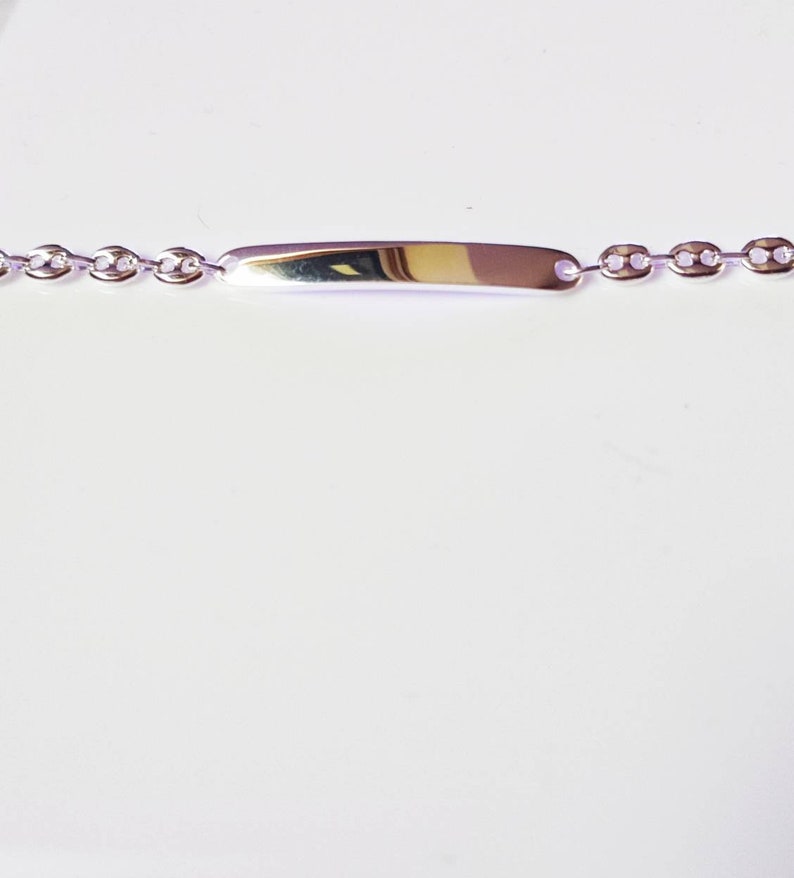 BraceletGourmette solid silver identity 925 coffee beans