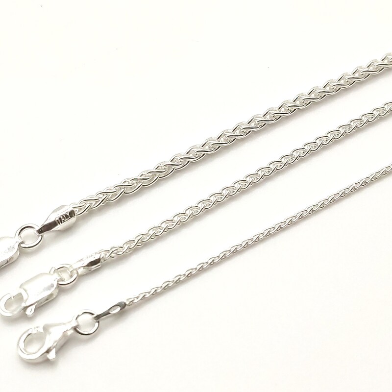 Chaîne En Argent Massif 925 - Longueur 90 Cm - Unisexe - Neuf Sans Emballage