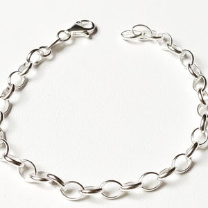 Solid 925/1000 silver bracelet - Belcher mesh - with Berlingot box and gift bag
